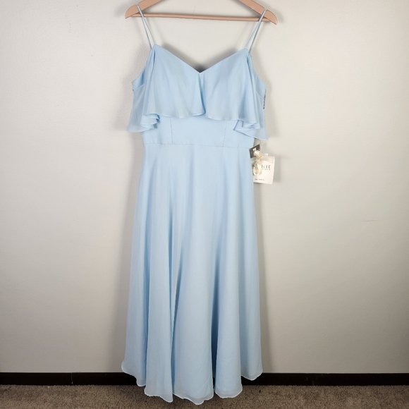 Morilee Madeline Gardner Dresses & Skirts - Morilee Madeline Gardner Sky Blue Chiffon Bridesmaid Dress Gown Size 14 #0394